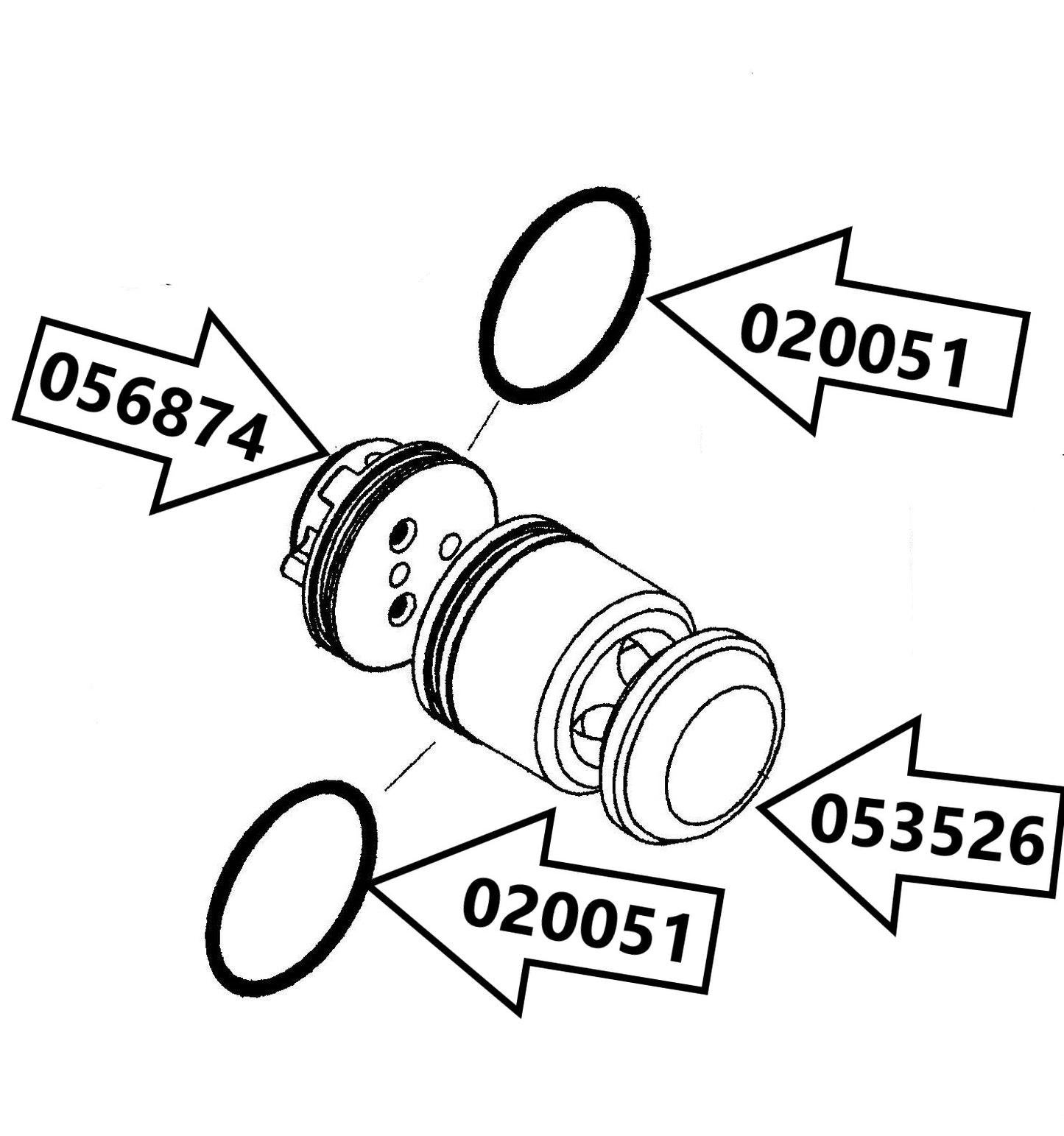 053526 Bomba de pistón simplificada - Compatible con Taylor