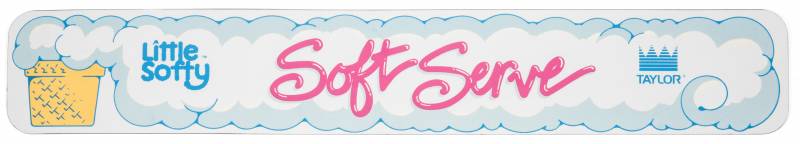 039714 Magnetic - Soft Serve Upper Decal for Taylor Little Softy