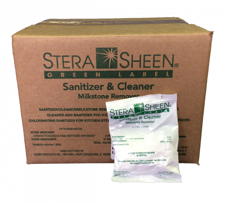 Stera Sheen Cleaner & Sanitizer case of 100 Packets