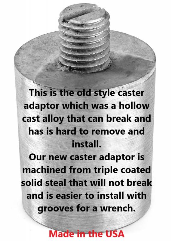 X18915 Caster Adaptor revolutionized and meticulously engineered.  Stronger than OEM.