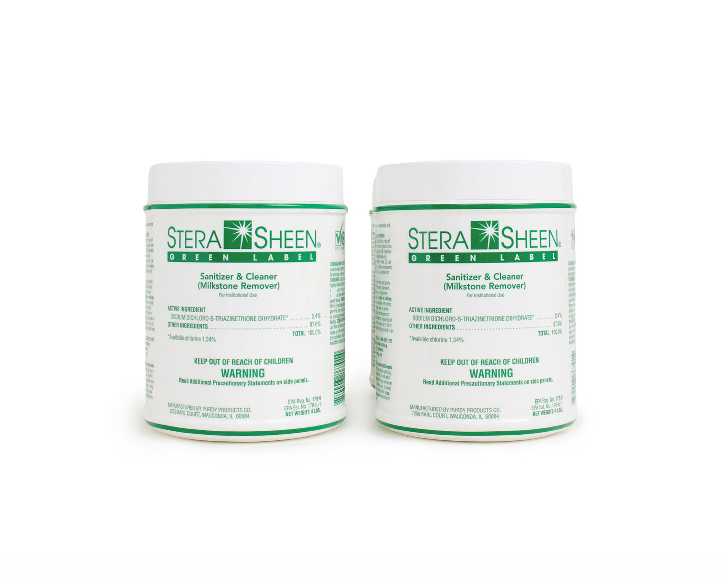 
                  
                    Stera-Sheen Cleaner & Sanitizer Case of (4) 4 lb Jars
                  
                