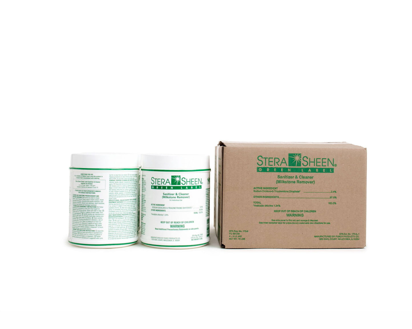
                  
                    Stera-Sheen Cleaner & Sanitizer Case of (4) 4 lb Jars
                  
                