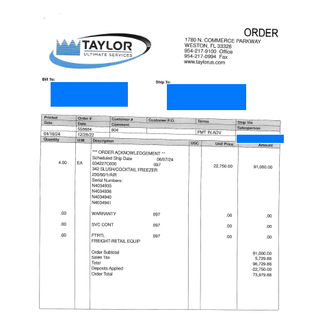 
                  
                    2024 Taylor 342 | Frozen Drink Machine | New Never Installed | Single Phase, Air Cooled
                  
                