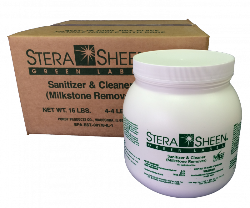 Stera-Sheen Cleaner & Sanitizer Case of (4) 4 lb Jars